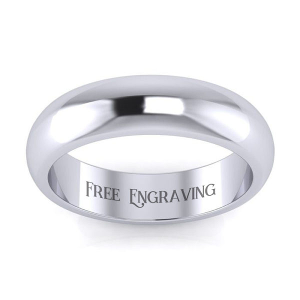 Platinum 5MM Comfort Fit Ladies & Men's Wedding Band, Size 4.5 by SuperJeweler